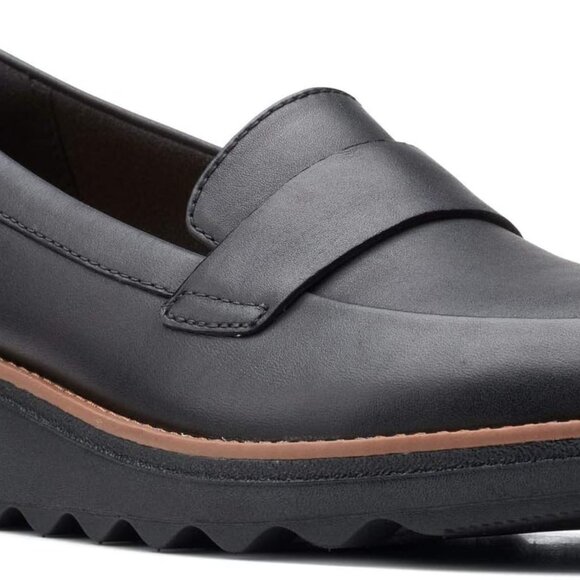 Women's Neiley Pearl Faux Leather Shoes 9 Black Comfort Support Traction - Picture 3 of 4